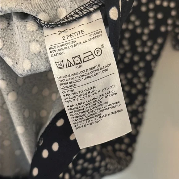 Banana Republic Navy Polka Dot Dress - 2P - Picture 4 of 4